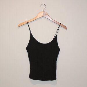 American Eagle Soft & Sexy Rib Black Tank Top
